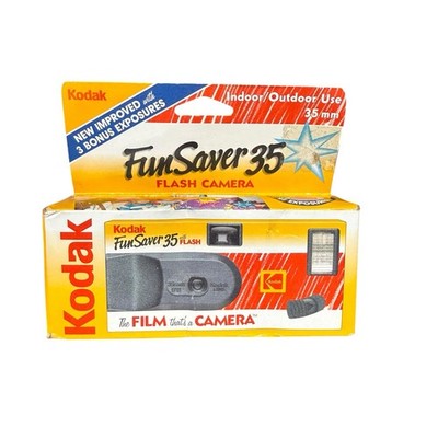 Kodak Fun Saver Flash  n Fun 35mm Camera 27 Exposures With Flash Sealed 1990's