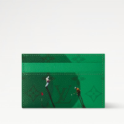Louis Vuitton Card Holder Porto Carte Double Monogram Golf Green