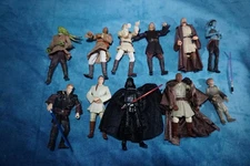star wars 3.75 loose jedi masters-windu, secura, kenobi, skywalker, vader, fitso