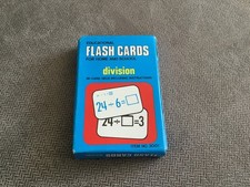 Vintage Educational Flash Cards  Division