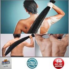 African Net Long Bath Sponge Exfoliating Shower Back Scrubber 66 Inch Black