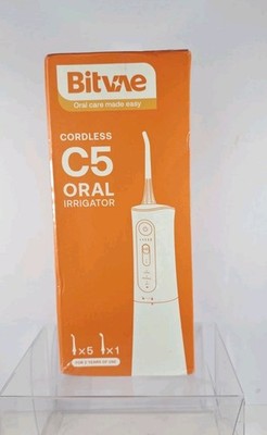 Bitvae Cordless Oral Irrigator / Water Flosser, Model C5 Quartz Black Sealed New