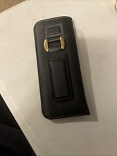 vintage small black eyeglass sunglass soft case with magnetic clip