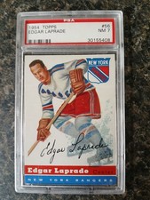 1954 Topps Hockey #56 EDGAR LAPRADE psa 7