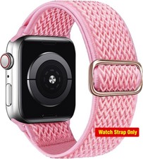 Stretchy Braided Elastic Nylon Strap for Apple Watch 38mm 40mm 41mm 42mm 44mm 45