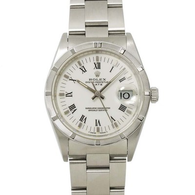 ROLEX Oyster Perpetual Date 15210 Serial T Automatic White Dial 90315238