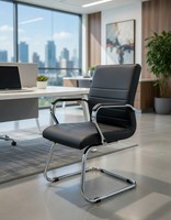 BüRosessel Schwarz Mit Ergonomischer Polsterung Und Metallrahmen