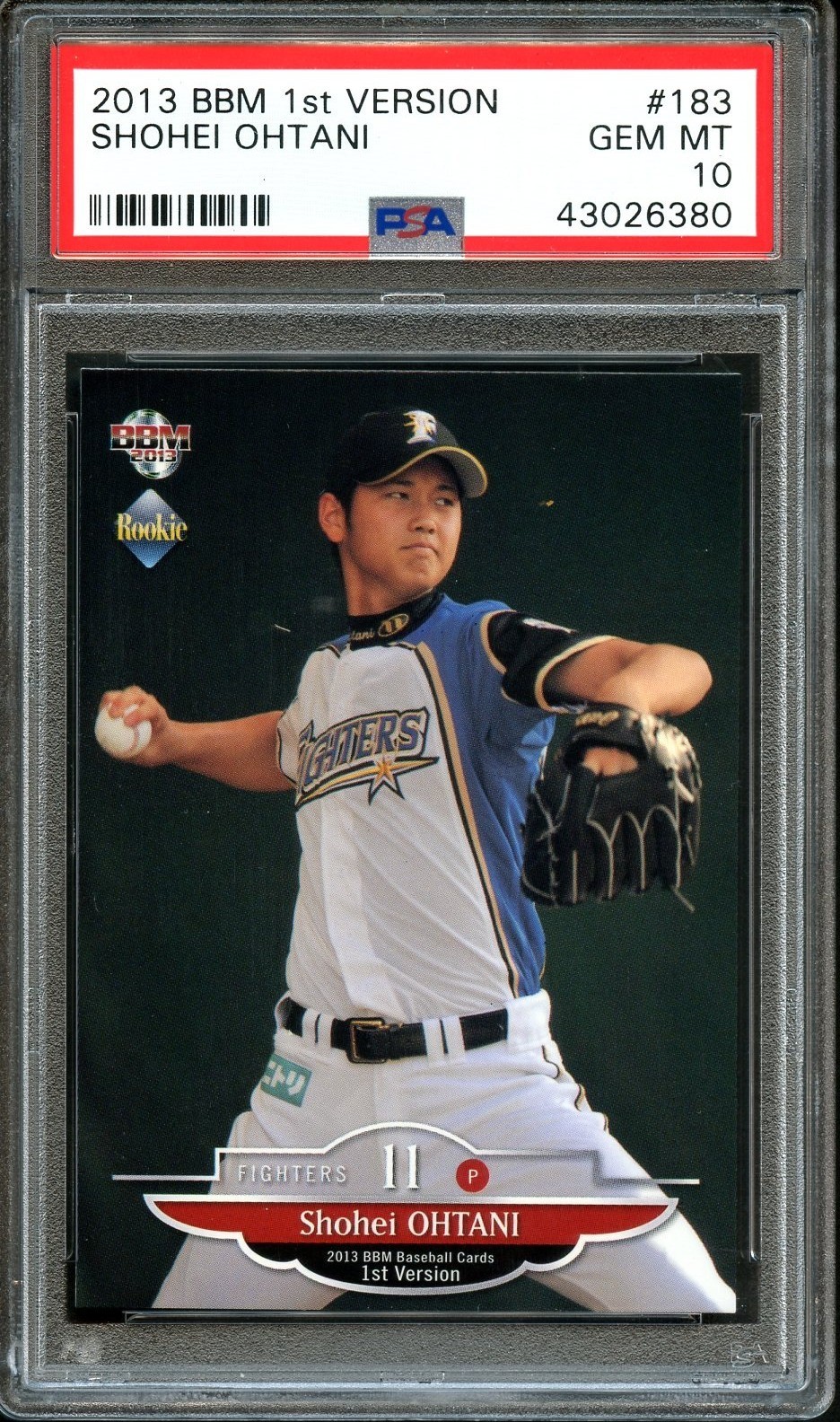 2013 BBM 1ST VERSION #183 SHOHEI OHTANI PSA 10 GEM MINT