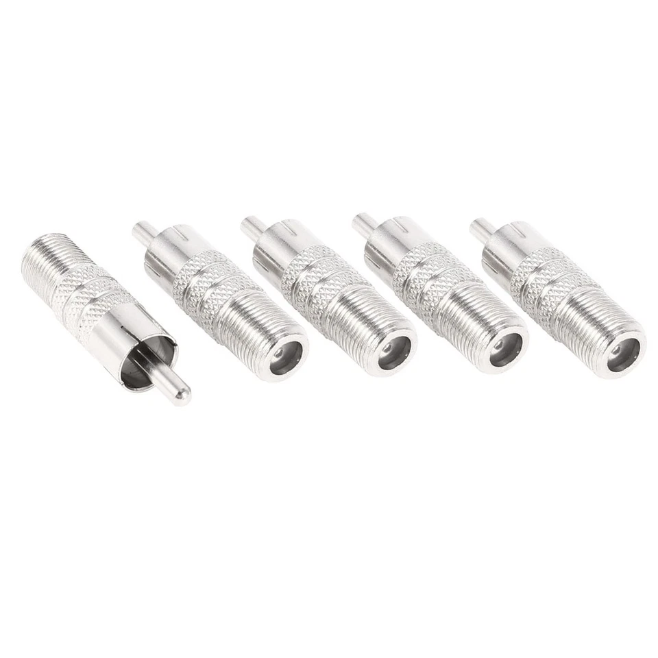 5pcs Type F femelle vers RCA Male Straight Câble adaptateur connecteur coaxial - Photo 4/4