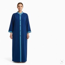 Vanity Fair Vintage Nightgown Robe Royal Blue Size Small Made In USA