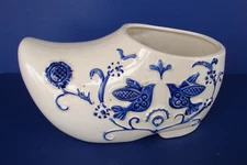 Dutch Shoe Planter Rubens Original, Japan Delft Style Ceramic Shoe Shape Planter