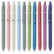 Gel Pens,10pcs 0.5mm Quick Dry Black Ink Fine Point Smooth Writing Pens High-...