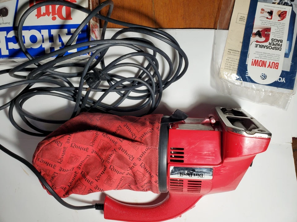 Dirt Devil Hand Vacuum Royal Vacuum Red USA With Box Bags &  Accessories Working - Image 3 of 4