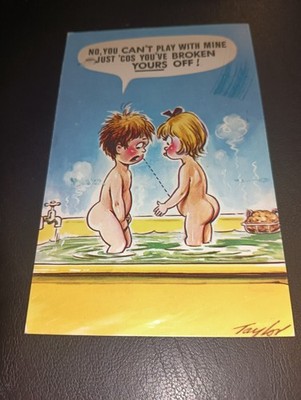 Junge & Mädchen, BAMFORTH BLACK TRIANGLE COMIC #472, Planschbecken Szene - Taylor