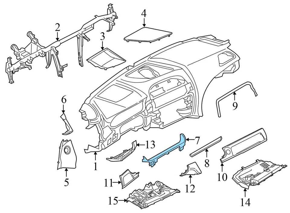 BMW 640I XDRIVE GRAN CUPÉ 2014-2019 - Cuadro de instrumentos/ajuste de tablero 9224339 Foto 3 de 4