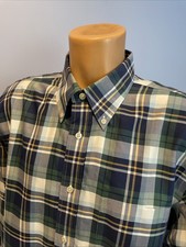 BROOKS BROTHERS 1818 Long Sleeve Button Shirt XL PLAID Cotton NON IRON REGENT