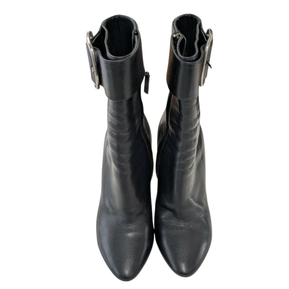 Saint Laurent Paris Short Boots Shoes EU 36.5 US 6.5 Black Authentic thumbnail 2