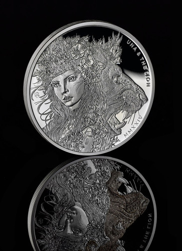 Moneda de plata de prueba de 1 oz de Santa Elena moderna Una y el León 2024 - Imagen 6 de 13