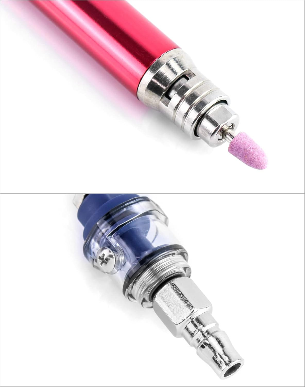 QWORK Air Micro Grinder, 1/8" Mini Pencil Polishing Cutting Tool Pneumatic Penci