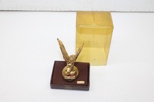 Vintage Harley Fender Ornament Bronze Eagle 24k Gold Overlay Knucklehead Panhead Vintage Harley Fender Ornament Bronze Eagle 24k Gold Overlay Knucklehead Panhead