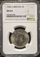 1946 Great Britain 2 Shillings NGC MS65