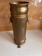 antiker Schirmständer aus Messing Regency-Stil Löwenkopf 51cm 16,5cm (H x D)