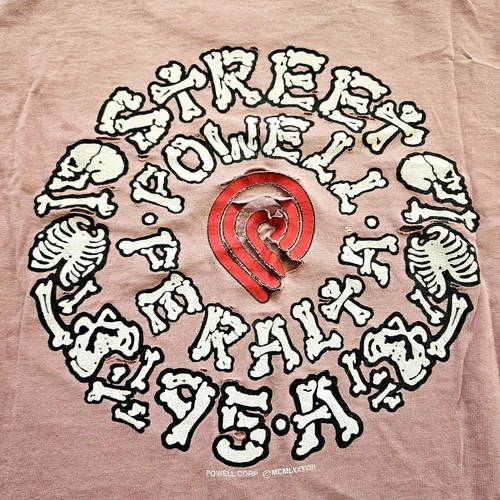80s Powell Peralta Bones Skate T Shirt Large Single 1980s vintage concert t-shirt, vintage, size L, single stitch, B+ condition