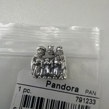 Charm Pandora Tre 3 Re Barattolo 2 Toni 791233 Saggi Uomo Natale