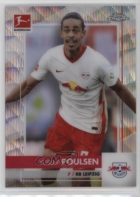 2020 Topps Chrome Bundesliga Silver Wave Refractor 1/250 Yussuf Poulsen #57 0n0t