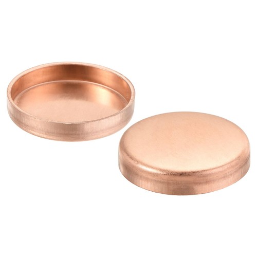 2pcs 32mm(1.26") ID Copper End Cap Pipe Fitting Blocking Cap