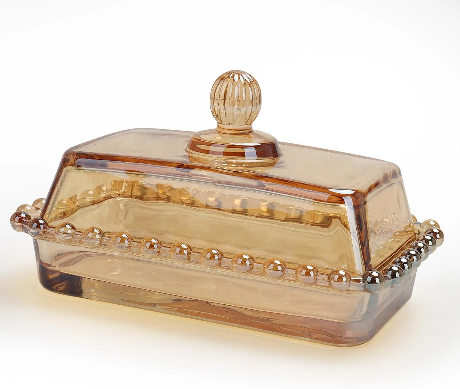 Glass Vintage Butter Dish with Lid for Countertop Amber Crystal Butter Holder Co
Opens in a new wind
