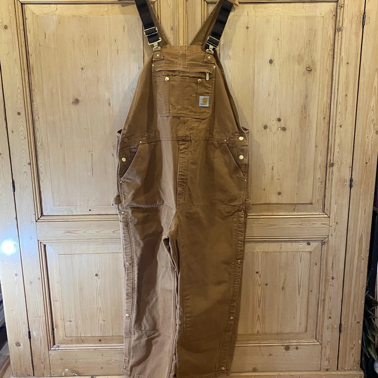 Carhartt Brown Duck Bib Overalls Men's 46x30 USA Made Workwear 100% Cotton
Opens in a new window or 