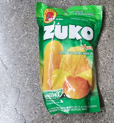 2 PACK ZUKO MANGO DELICIOUS FLAVORED DRINK MIX FORTIFIED WITH VITAMIN C