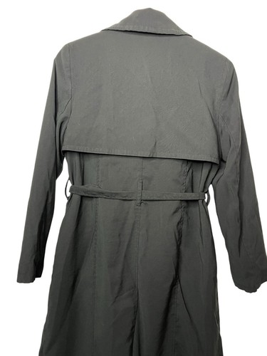 Banana Republic Womens MP Black Trench Coat Belted Petite Jacket - Picture 9 of 18