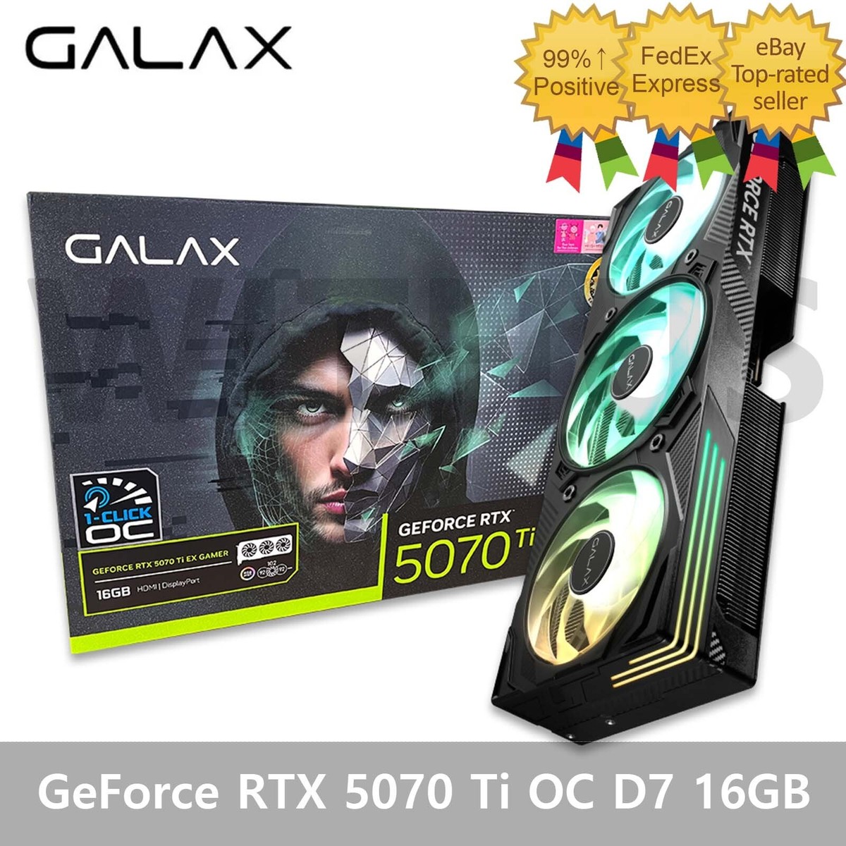 GALAX GALAZ GeForce RTX 5070 Ti EX GAMER BLACK OC D7 16GB Gaming