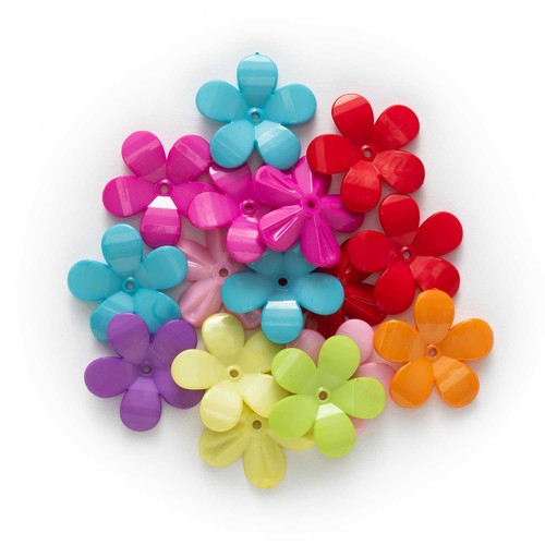 Acrylic Flower Bell Beads Jewelry Making Pendant Earring Necklace Hairpin Brooch - Picture 4 of 6