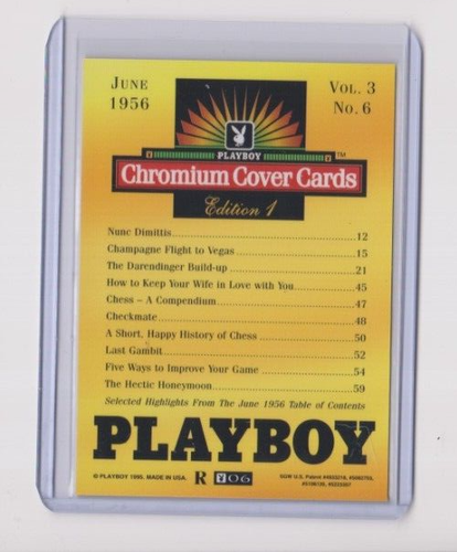 1995 Playboy Edition 1 Chrom Cover Cards Refractor R #06 - Bild 2 von 4
