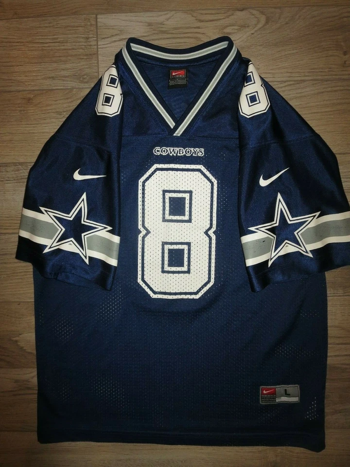 Camiseta deportiva Troy Aikman #8 Dallas Cowboys Super Bowl NFL Nike juvenil L 14-16 niños Foto 2 de 3