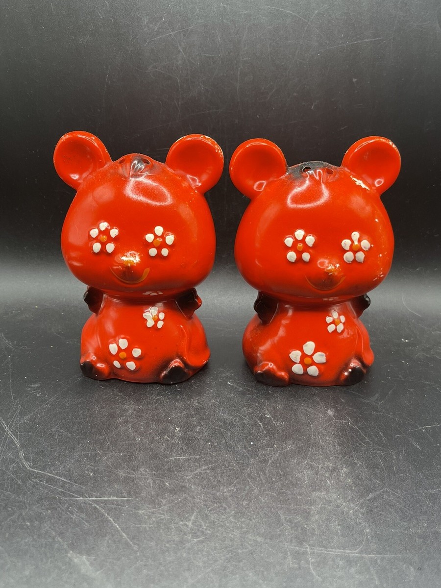 Vintage Salt and Pepper Shakers - Red Panda Salt & Pepper Shakers