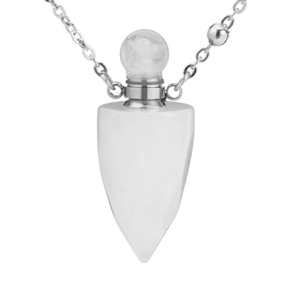 Cone Shape Faceted Pendant Crystal Necklace eBay