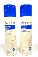 2 Pack 7 oz each Aveeno Positively Smooth Shave Gel with Soy Aloe Vitamin E