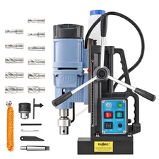 CREWORKS Magnetic Drill Press 13900N Mag Drill 2" Boring Dia. 650rpm 11 Bits