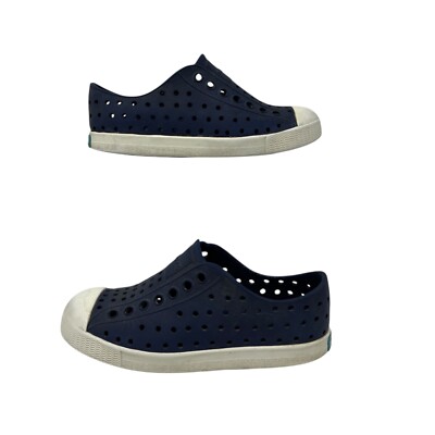 Native Kids Jefferson Slip-On Shoes C10 Navy Blue & White Water Summer Shoe 2
