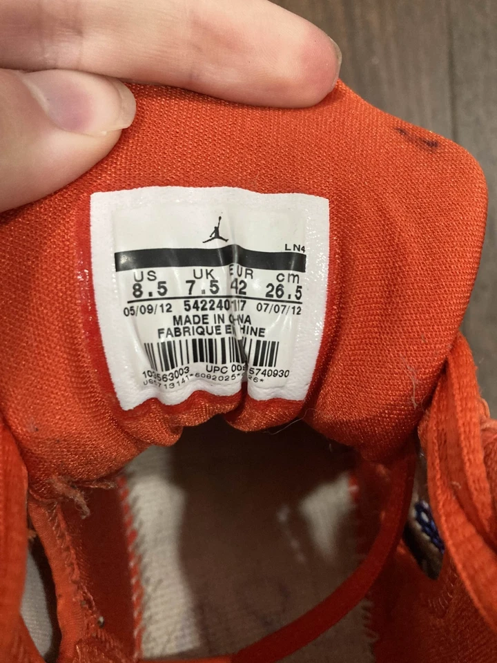 Nike Air Jordan MELO M8 Advance Men's Size 8.5 ~ White-Royal-Orange. J60 - Image 3 of 4