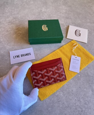 GOYARD - Cherry Red Saint Sulpice Canvas Wallet / Card Holder | eBay