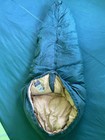 VINTAGE HERTERS HUDSON BAY DUCK DOWN Mummy SLEEPING BAG Green Orange — photo 1