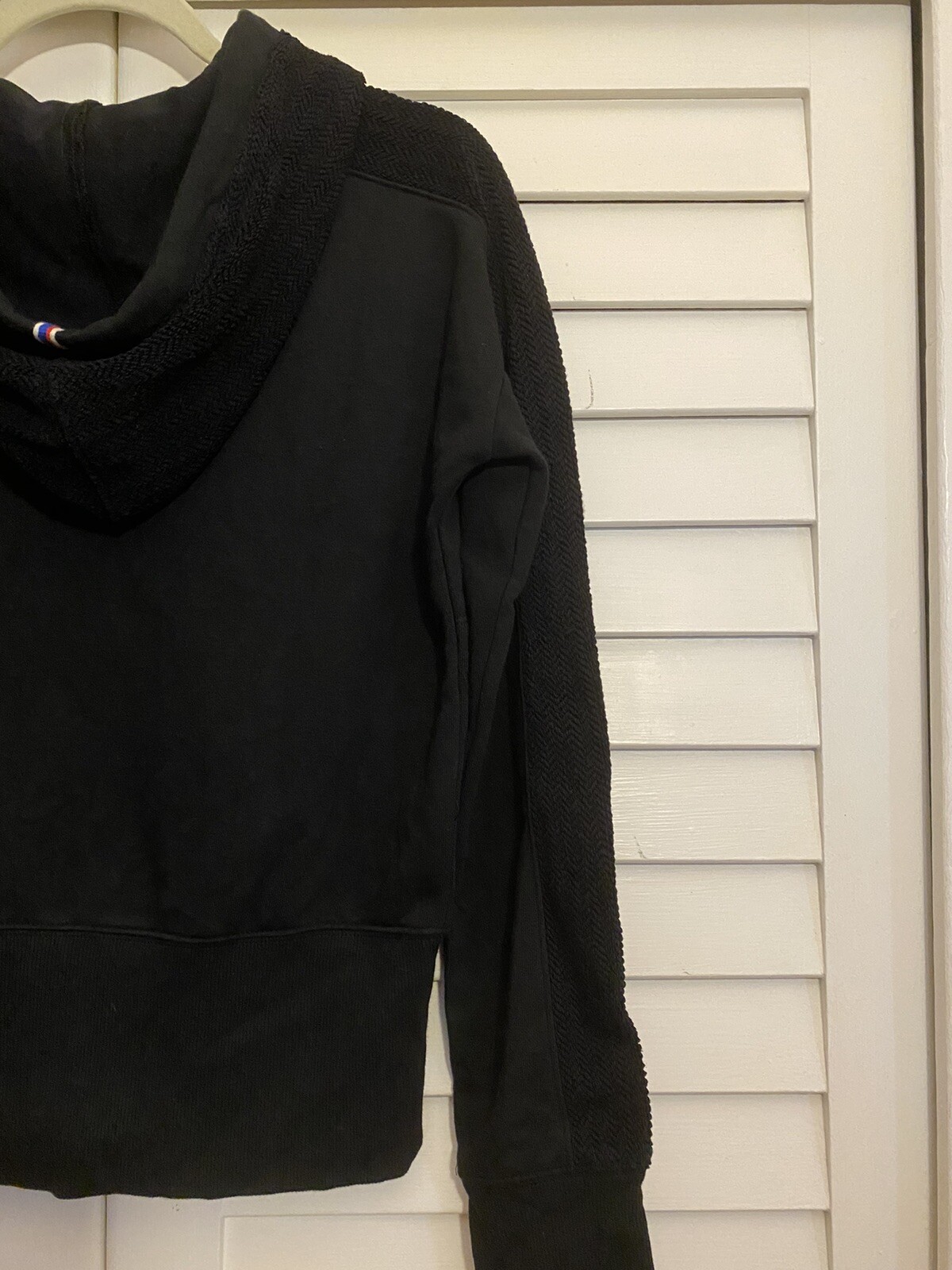 NEW Champion Women's Heritage Herringbone-Accent Zip Hoodie Jacket Size XS Black image 5