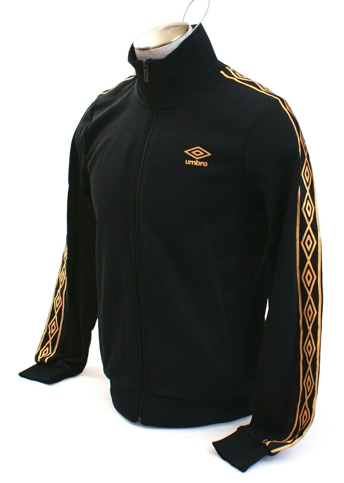 Umbro Black & Gold Zip Front Track Jacket Men's NWT