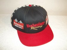 Vtg UNWORN BUDWEISER RACING NASCAR SNAPBACK HAT
