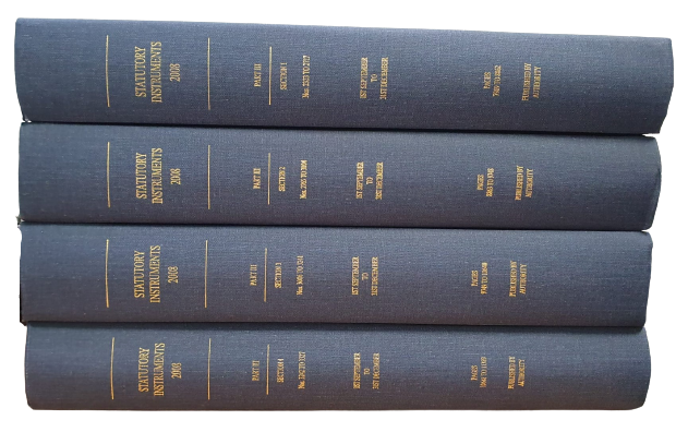 Statutory Instruments 2008 Part III Sections 1/2/3/4 1st September-31st December